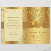 Programm "Golden Floral Hearts Renewal of Vows (Vorderseite)
