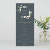 PROGRAMM "GRAY BLUSH GOLD FLORAL WEDDING CEREMONON (Stehend Vorderseite)
