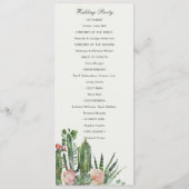 PROGRAMM "GRAY PINK FLORAL CACTI WEDDING CEREMONON (Rückseite)