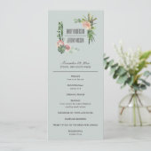 PROGRAMM "GRAY PINK FLORAL CACTI WEDDING CEREMONON (Stehend Vorderseite)