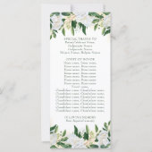 Programm "Green and White Peony Floral Quinceanera (Rückseite)