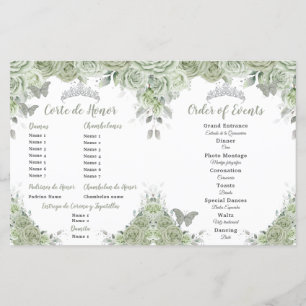 Programm "Green Floral Quinceñera XV"
