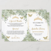 Programm "Green Floral Quinceñera XV" (Vorne/Hinten)