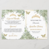Programm "Green Floral Quinceñera XV" (Vorderseite)