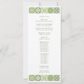 PROGRAMM "GRÜNE SPANISCHE TILES" (Rückseite)