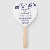 Programm Hand Fan Muscheln Strand Hochzeit Meer Fächer (Rückseite)