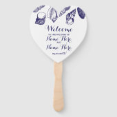 Programm Hand Fan Muscheln Strand Hochzeit Meer Fächer (Vorderseite)