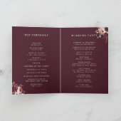 Programm Herbst Romance Burgundy Wedding Folding (Innenseite)