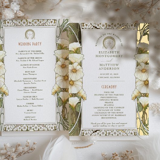 Programm Hochzeit Vintager Jugendstil von Mucha