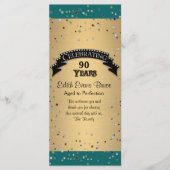 Programm Jewel Confetti Geburtstagsfeier (Vorderseite)