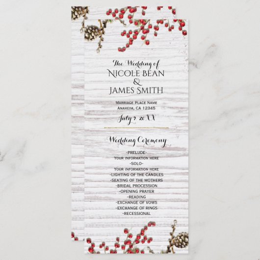 Programm "Land Winter Urlaub Berries & Pine Cone" (Vorne/Hinten)