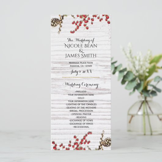 Programm "Land Winter Urlaub Berries & Pine Cone" (Stehend Vorderseite)