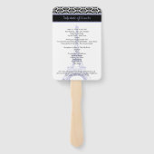 Programm Lilac und Black Paris Quinceanera Fächer (Rückseite)