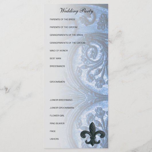 Programm "Lilie aus Eisen" für Silber/Marine (Rückseite)