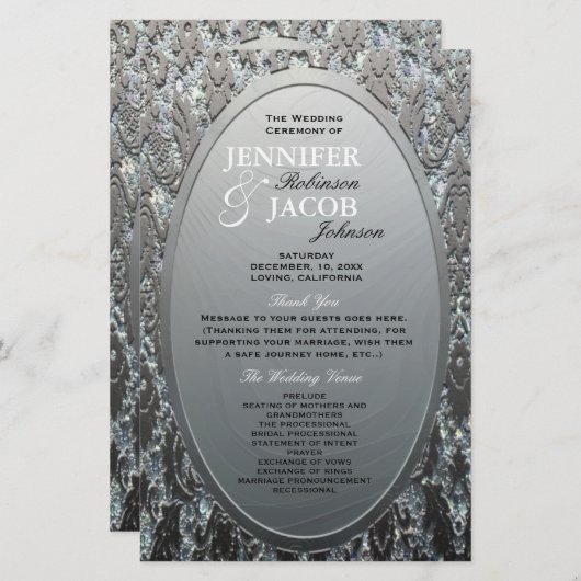 Programm | Metallgeätzter Silberschau (Vorne/Hinten)