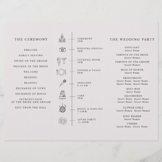 Programm-Minimalist-Timeline für eine moderne Hoch Flyer (Hinten)