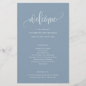 Programm "Minimalistische Kalligrafie - blaues Pap Flyer (Vorne)