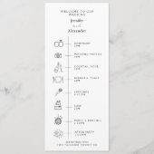 Programm Moderne Hochzeit. (Vorderseite)