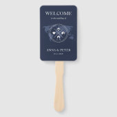 Programm "Navy Blue Hochzeit in Urlaubsort" Fächer (Vorderseite)