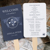 Programm "Navy Blue Hochzeit in Urlaubsort" Fächer