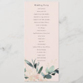 PROGRAMM "NAVY BLUSH GOLD FLORAL WEDDING CEREMONY" (Rückseite)