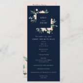 PROGRAMM "NAVY BLUSH GOLD FLORAL WEDDING CEREMONY" (Vorne/Hinten)