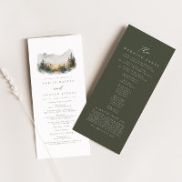Programm "Outdoor Mountain Wedding Order of Events