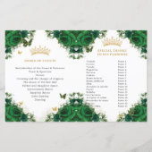 Programm "Quinceañera Emerald Floral Butterfells" (Rückseite)