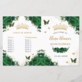 Programm "Quinceañera Emerald Floral Butterfells" (Vorderseite)