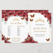 Programm "Red Floral Quinceanera Orderveranstaltun (Vorne/Hinten)