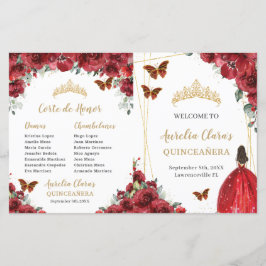 Programm "Red Floral Quinceanera Orderveranstaltun