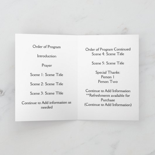 Programm: Rosa füllen Sie den freien Raum aus Programm (Innenseite)