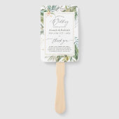 Programm "Serenity Greenery Geometric Wedding" Fächer (Vorderseite)