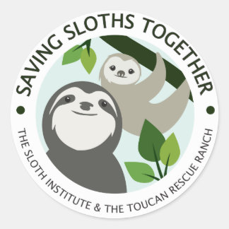 Programm "Sloths Together" rett | Logo-Aufkleber Runder Aufkleber