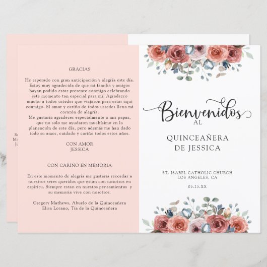 Programm "Spanisch, Blüten und Blauer Flora und Qu (Vorne/Hinten)