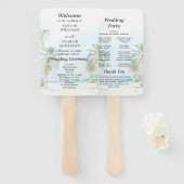 Programm Tropical Beach Hochzeit in Urlaubsort Fächer (Vorne und Hinten)