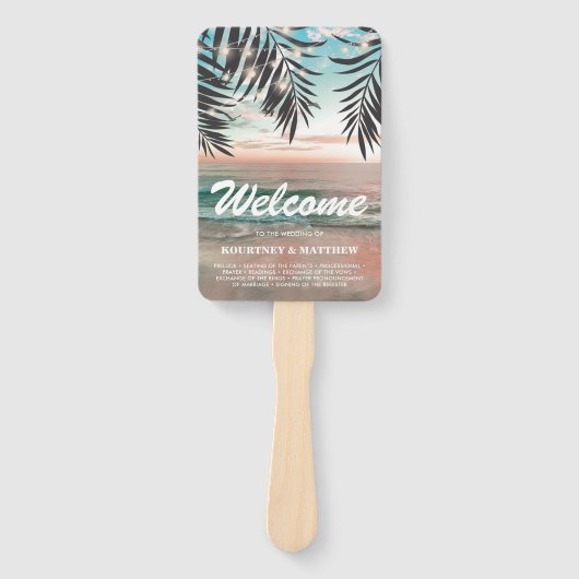 Programm Tropical Beach Hochzeit in Urlaubsort Fächer (Vorderseite)