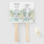 Programm Tropical Beach Hochzeit in Urlaubsort Fächer (Vorne und Hinten)