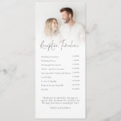 Programm und Menü 2 Foto-Overlay-Hochzeit (Vorderseite)