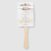 Programm "Wasserfarbrosen und Kalligrafie" Fächer (Vorderseite)