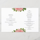 PROGRAMM "WEDDZEREMONY" Blume Rosa Blütenblättrige (Rückseite)