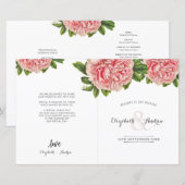 PROGRAMM "WEDDZEREMONY" Blume Rosa Blütenblättrige (Vorne/Hinten)