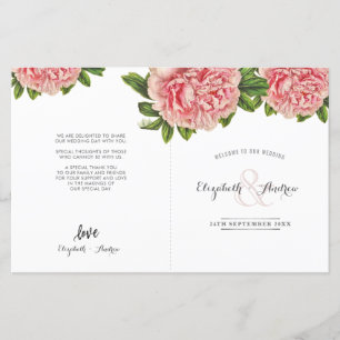 PROGRAMM "WEDDZEREMONY" Blume Rosa Blütenblättrige