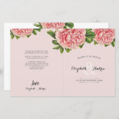 PROGRAMM "WEDDZEREMONY" Blume Rosa Blütenblättrige (Vorne/Hinten)