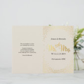 PROGRAMM "WEDEDING CEREMONY Mini Gold Konfetti Elf (Stehend Vorderseite)
