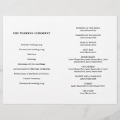 PROGRAMM "WEDEDING CEREMONY Mini Gold Konfetti Elf (Rückseite)