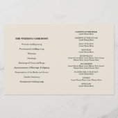 PROGRAMM "WEDEDING CEREMONY Mini Gold Konfetti Elf (Rückseite)
