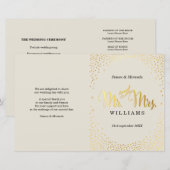 PROGRAMM "WEDEDING CEREMONY Mini Gold Konfetti Elf (Vorne/Hinten)