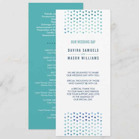 PROGRAMM "WEDING CEREMONY" - einfaches boho Muster (Vorne/Hinten)