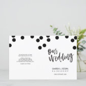 PROGRAMM "WEDING CEREMONY" handgeschriebene schwar (Stehend Vorderseite)